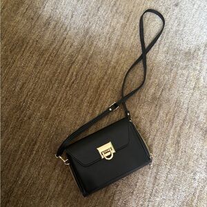 Black Leather Crossbody Bag